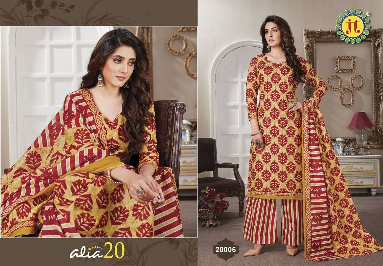 Jt Alia Vol 20 Catalog Casual Wear Cotton Printed Women Dress Materials 