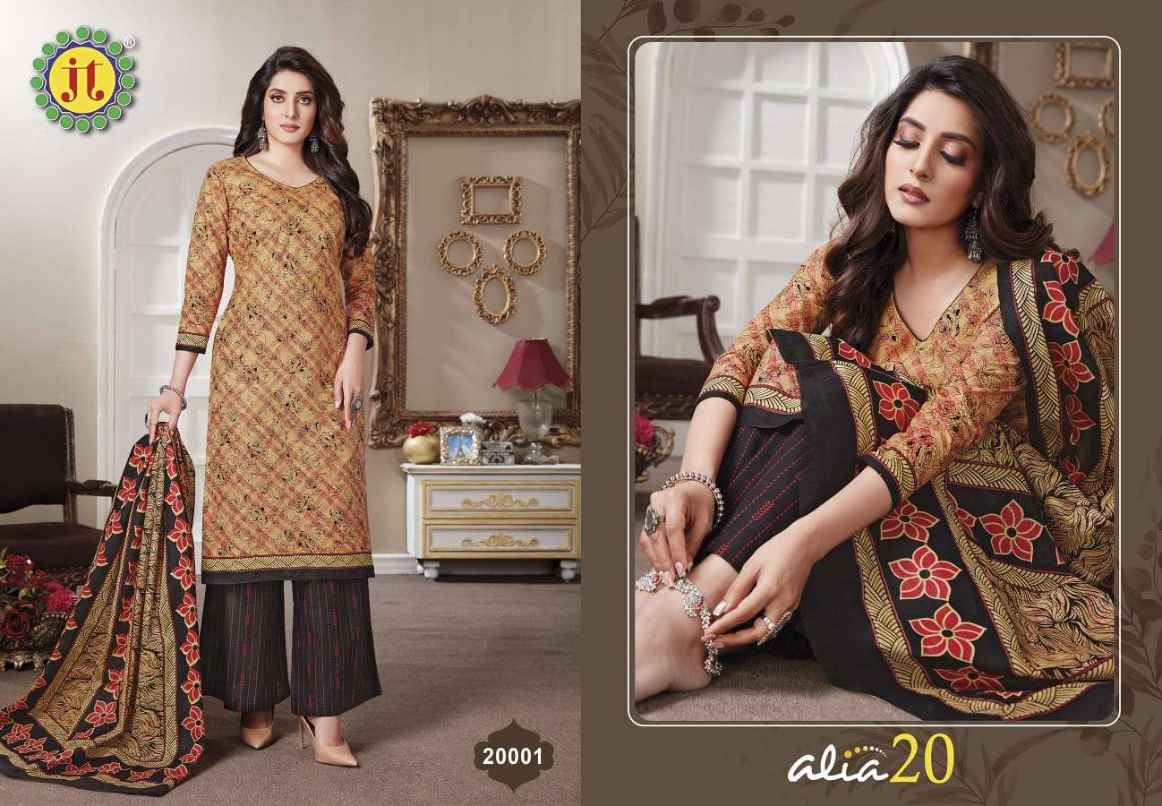 Jt Alia Vol 20 Catalog Casual Wear Cotton Printed Women Dress Materials 
