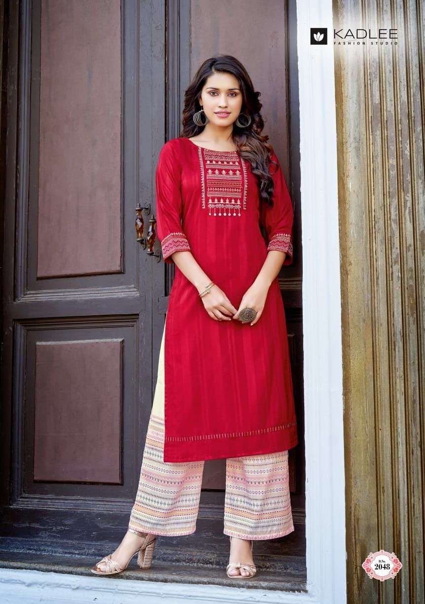 kadlee Pankh Vol 7 Catalog Party Wear Kurti With Palazzo 