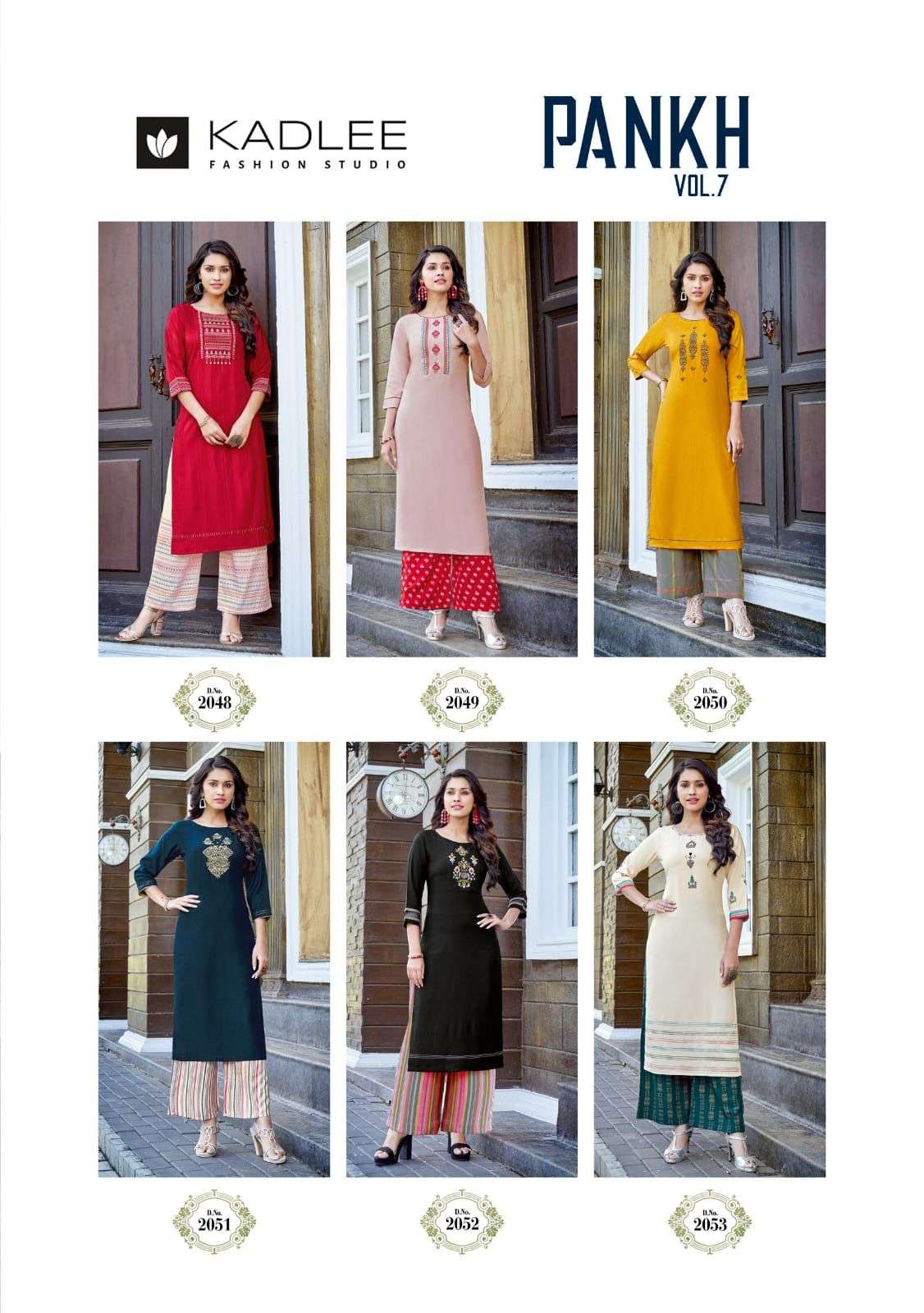 kadlee Pankh Vol 7 Catalog Party Wear Kurti With Palazzo 