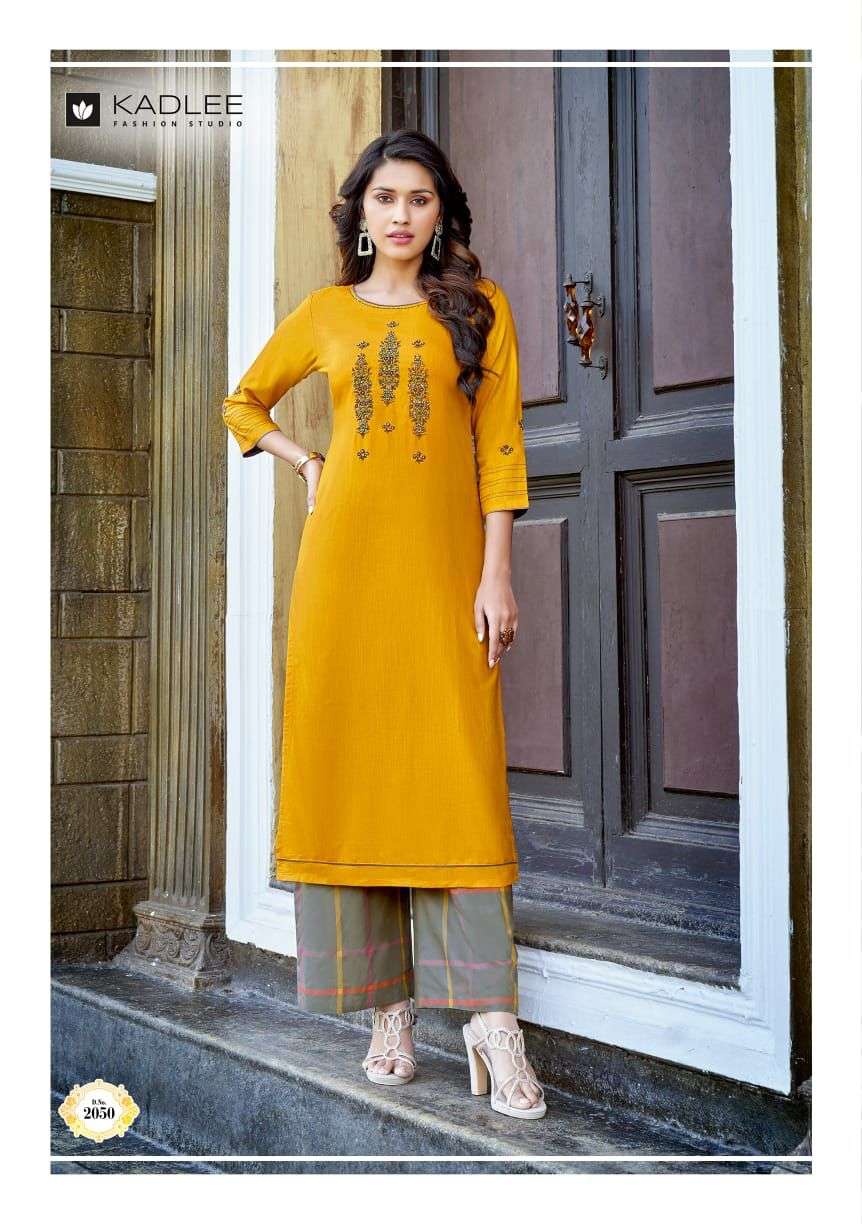kadlee Pankh Vol 7 Catalog Party Wear Kurti With Palazzo 