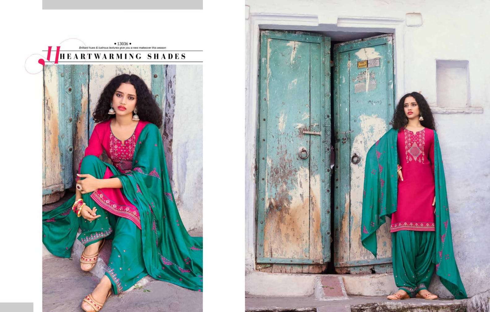 Kalaroop Zarkan Catalog Festive Wear Readymade Punjabi Dress Materials 
