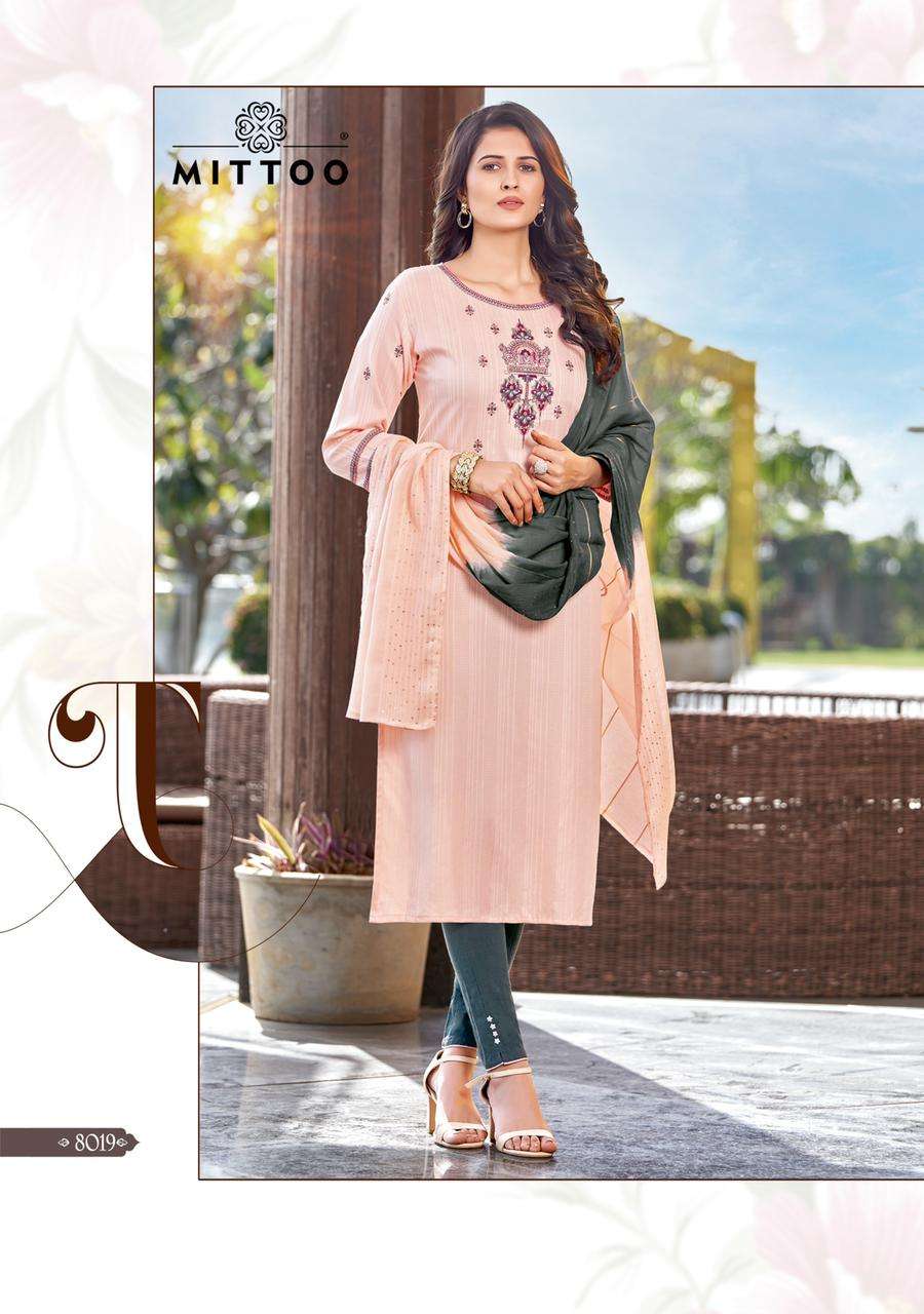 Mittoo Rangpreet Vol 4 Catalog Party Wear Readymade Top Bottom With Dupatta 