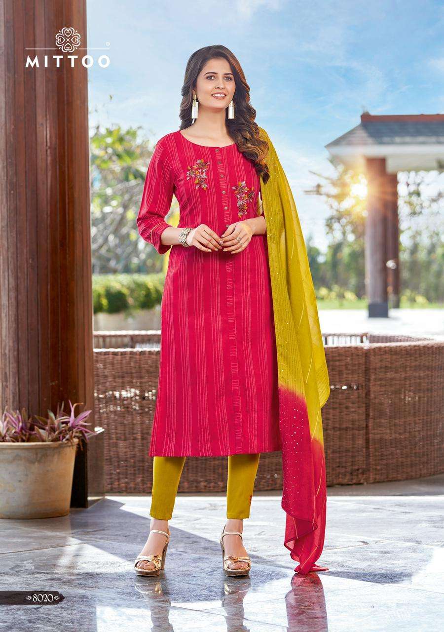 Mittoo Rangpreet Vol 4 Catalog Party Wear Readymade Top Bottom With Dupatta 