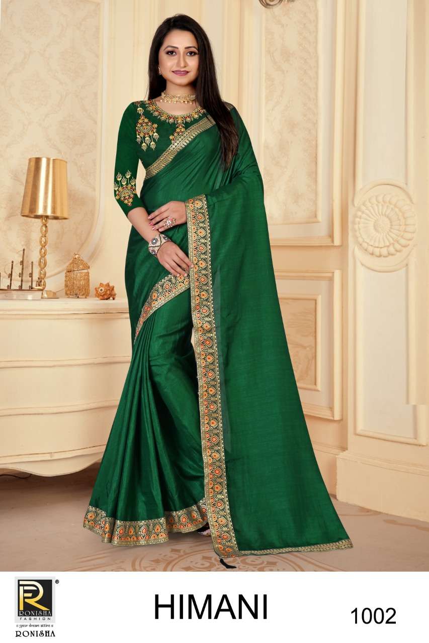 Ronisha Himani Catalog Fancy Wear Silk Sarees Online In Surat Wholesale 