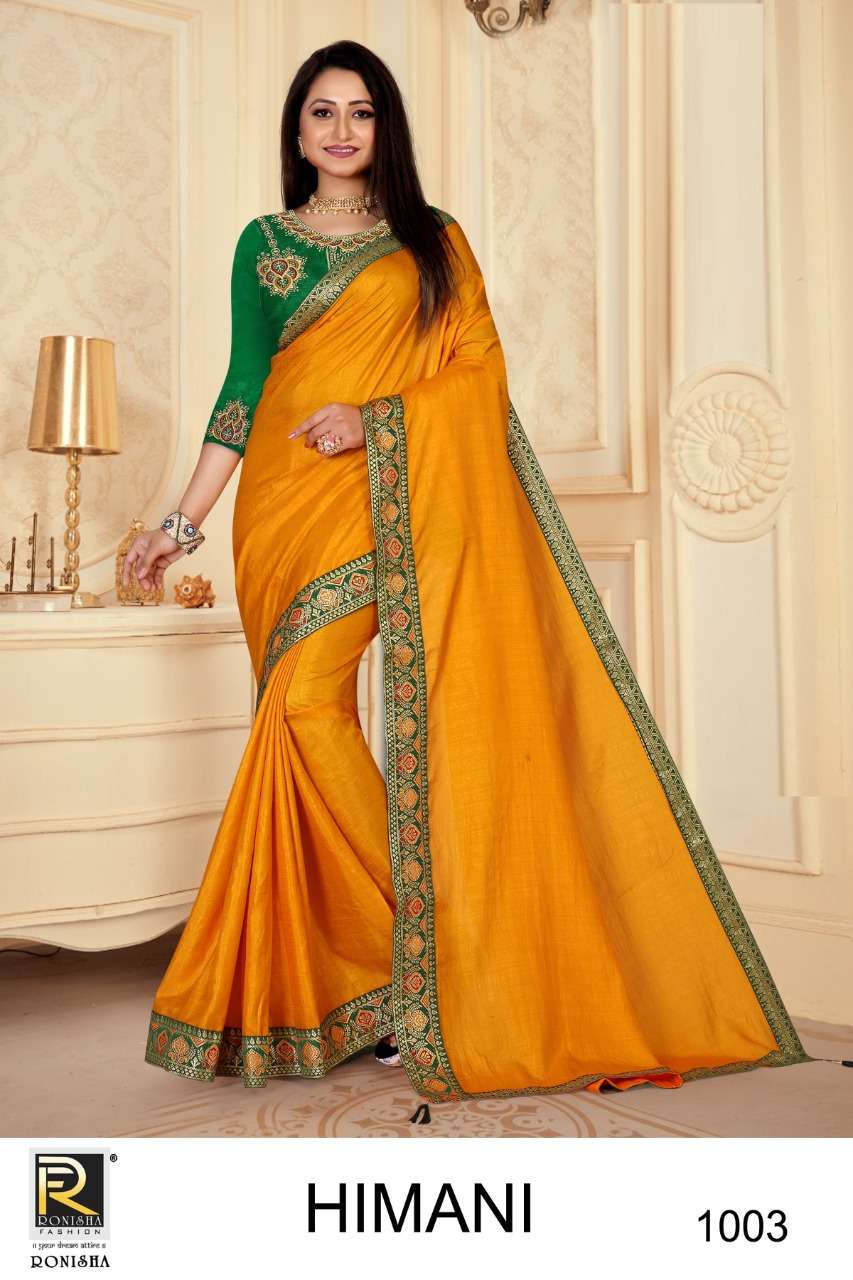 Ronisha Himani Catalog Fancy Wear Silk Sarees Online In Surat Wholesale 