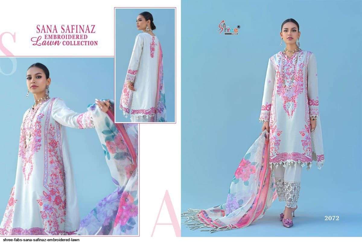 Shree Sana Safinaz Embroidered Lawn Collection Catalog Exclusive Wear Lawn Cotton Embroidery Pakistani Salwar Kameez 