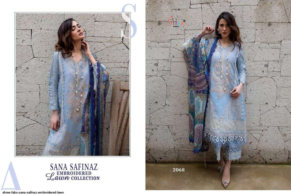 Shree Sana Safinaz Embroidered Lawn Collection Catalog Exclusive Wear Lawn Cotton Embroidery Pakistani Salwar Kameez 