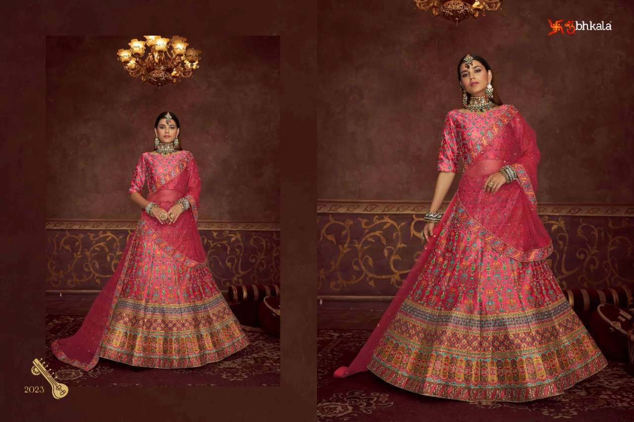 Shubhkala Veena Vol 1 Catalog Exclusive Bridal Wear Semi Stitched Lehenga Choli 