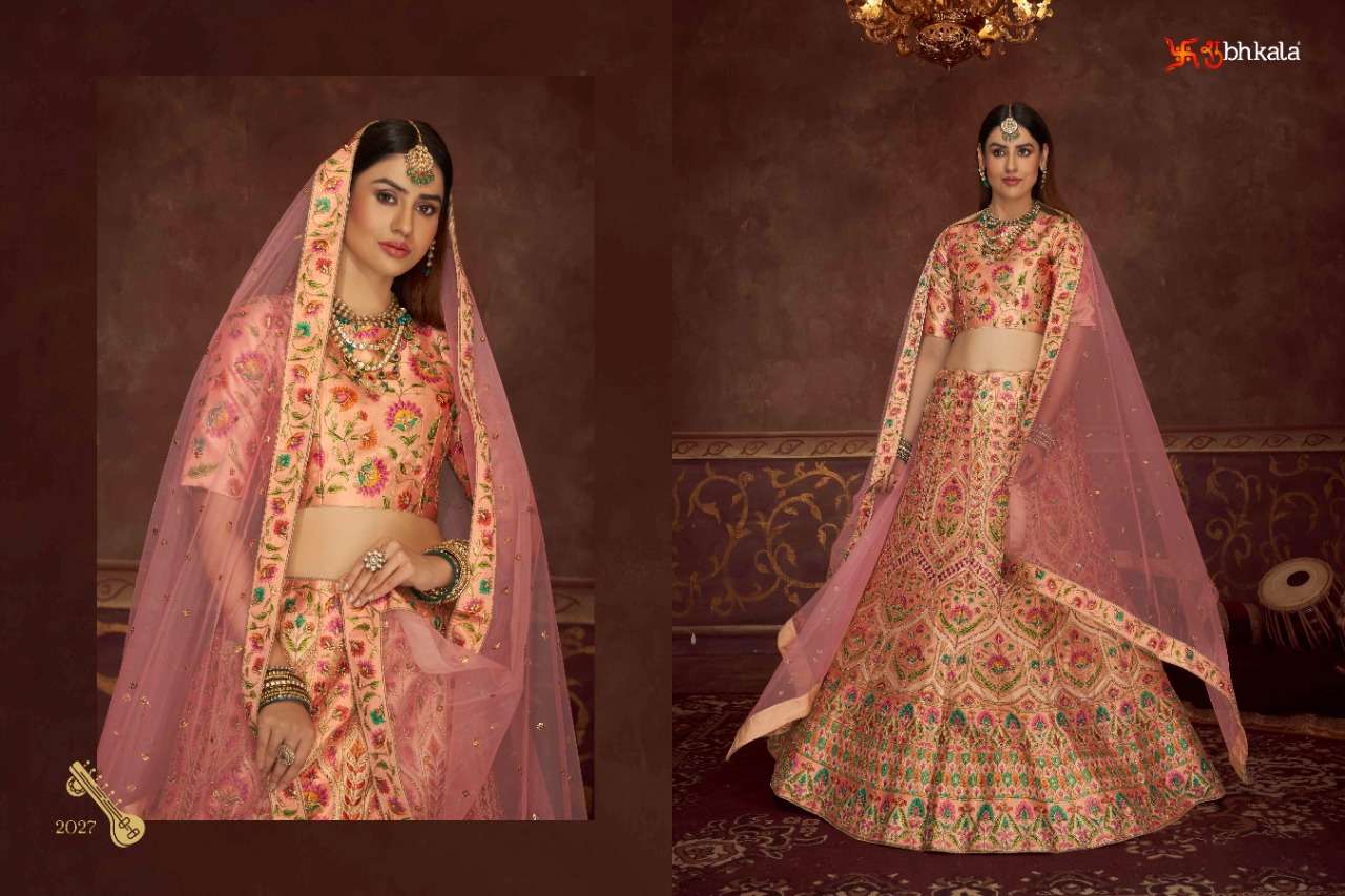 Shubhkala Veena Vol 1 Catalog Exclusive Bridal Wear Semi Stitched Lehenga Choli 
