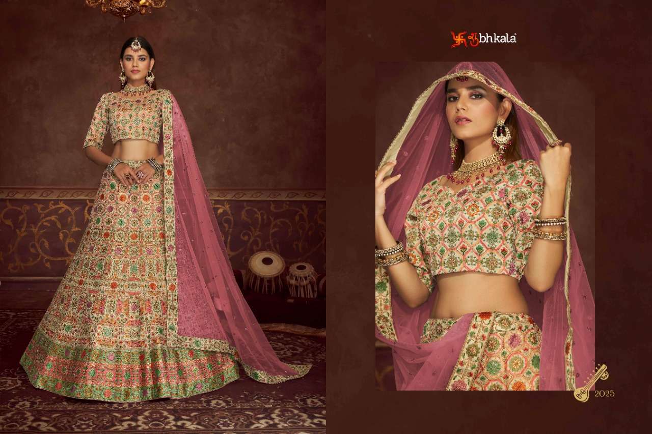 Shubhkala Veena Vol 1 Catalog Exclusive Bridal Wear Semi Stitched Lehenga Choli 