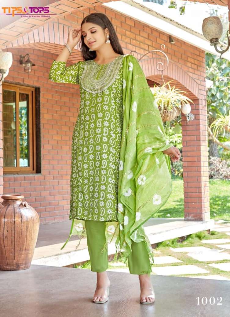 Tips & Tops Batik Vol 2 Catalog Festive Wear Readymade Top Bottom Dupatta 