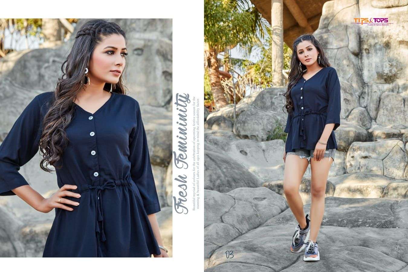 Tips & Tops Pepe Tops Vol 3 Catalog Beautiful Western Wear Rayon Tops  
