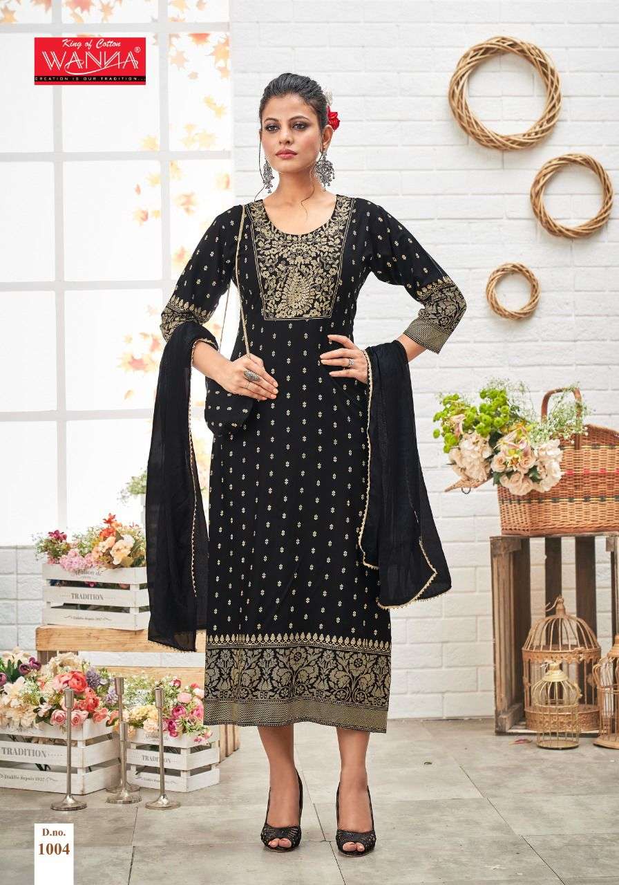 Wanna Paheli Catalog Festive Wear Long Anarkali Kurti With Dupatta 