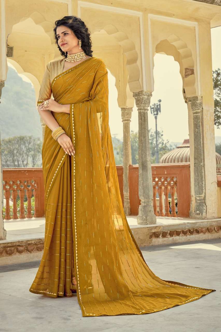 Ynf Domestika Sequence Catalog Party Wear Rangoli Crepe Sarees 