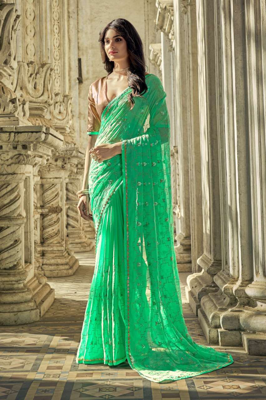 Ynf Kapardara Sequence Catalog Regular Wear Chiffon Sequence Embroidery Work Sarees 