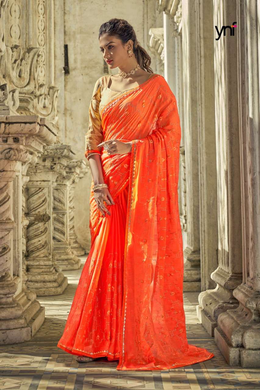 Ynf Kapardara Sequence Catalog Regular Wear Chiffon Sequence Embroidery Work Sarees 