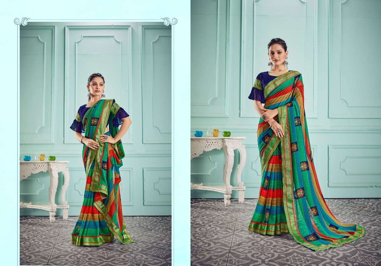 Ynf Traditional Georgette Catalog Regular Wear Georgette Printed Sarees 