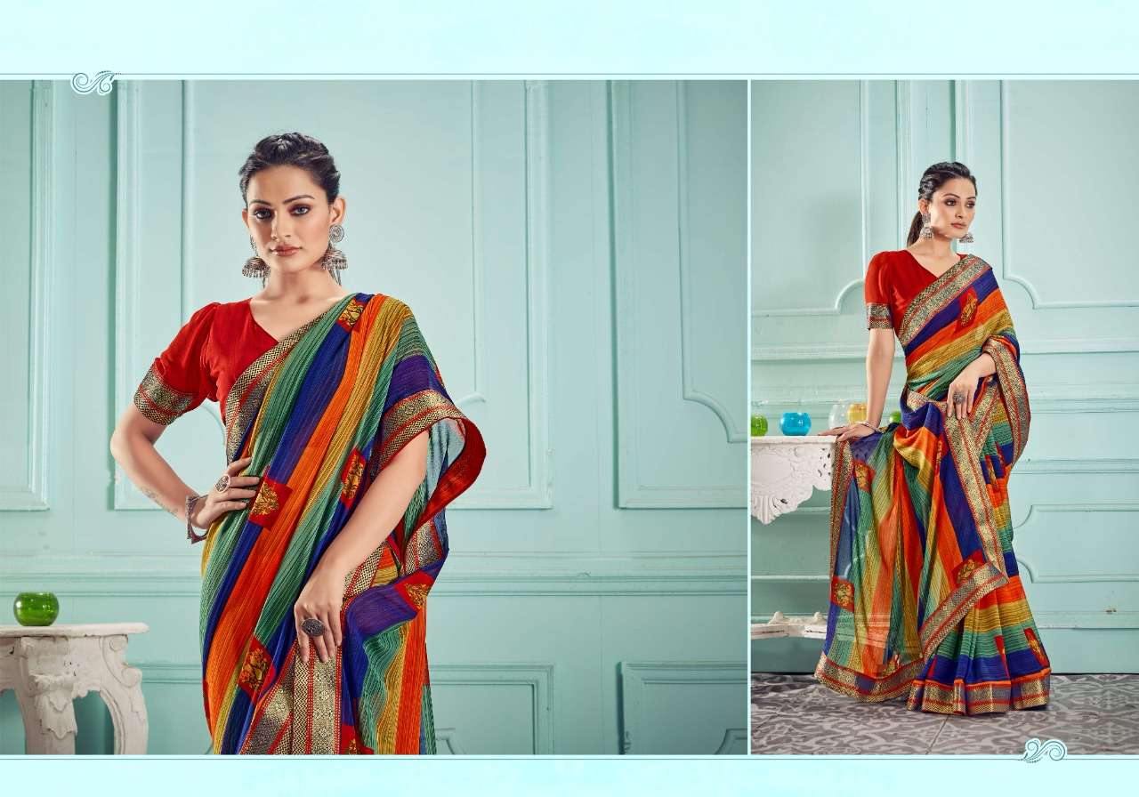 Ynf Traditional Georgette Catalog Regular Wear Georgette Printed Sarees 