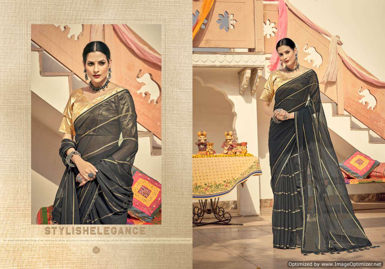 Ynf Viscose Silk Catalog Fancy Wear Chiffon Zari Sarees Wholesale Rate In Surat 