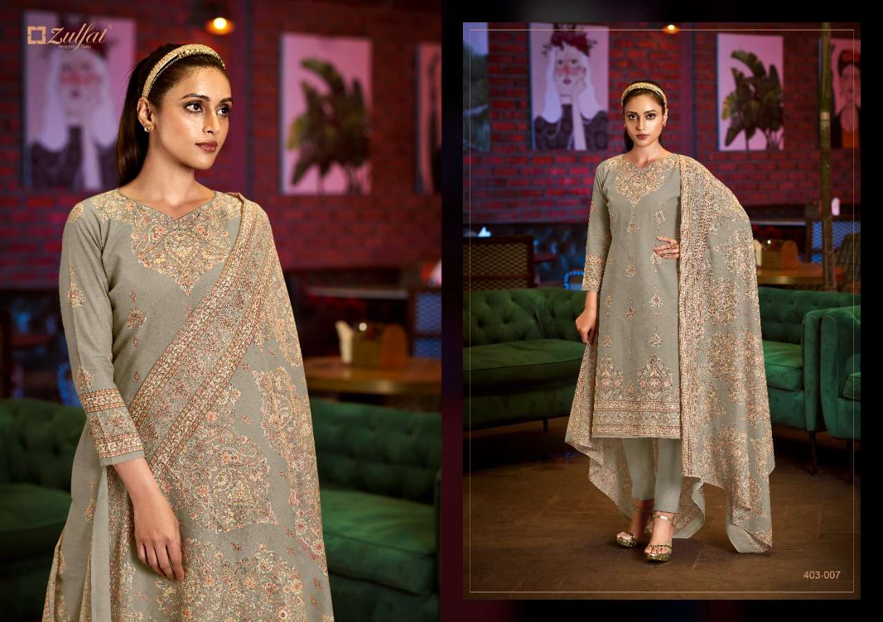 Zulfat Aline Catalog Daily Wear Pure Cotton Unstitched Women Dress Materials
