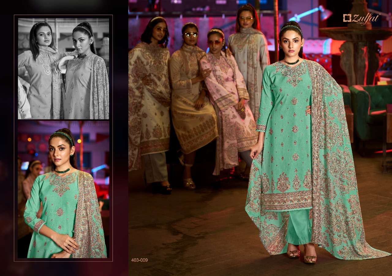 Zulfat Aline Catalog Daily Wear Pure Cotton Unstitched Women Dress Materials