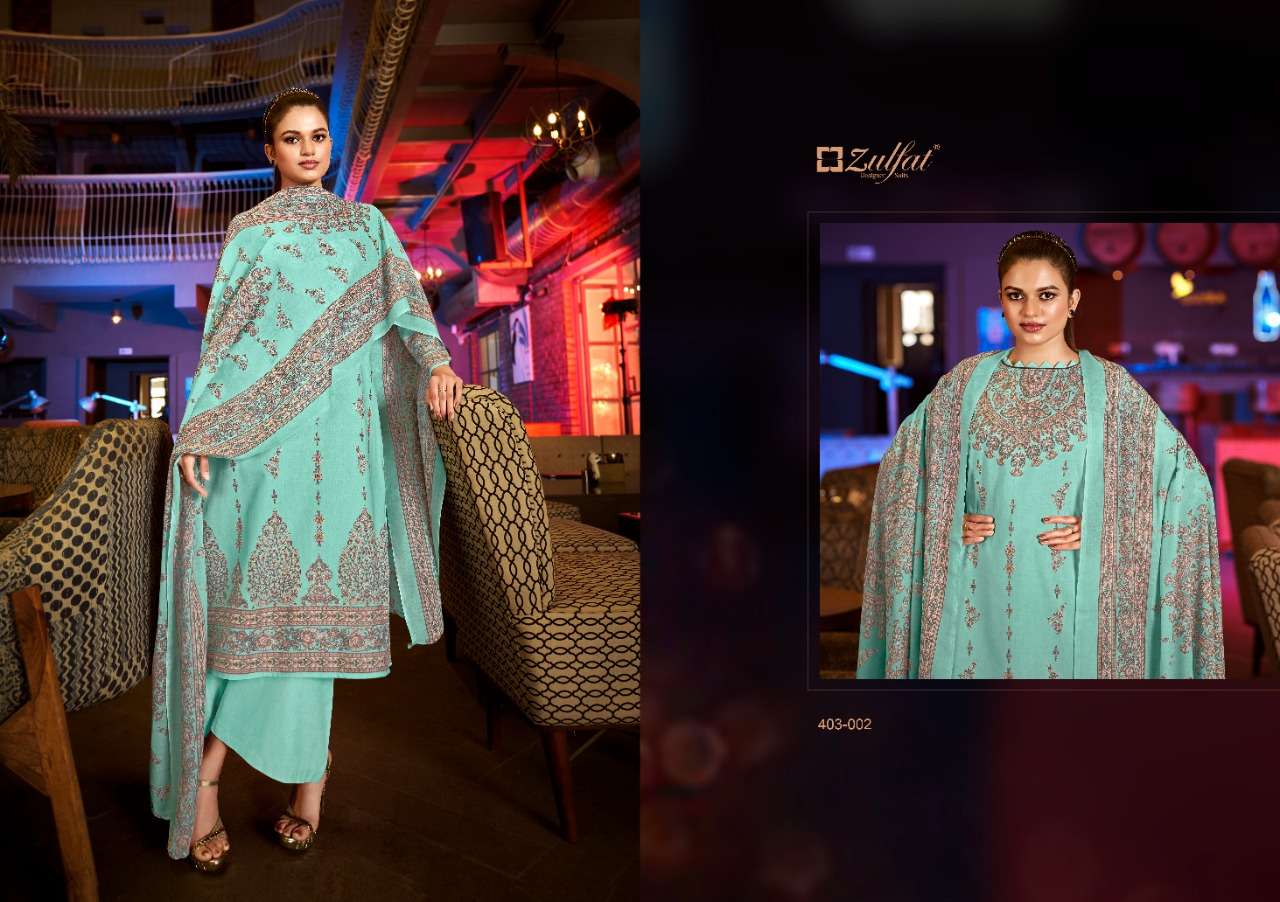 Zulfat Aline Catalog Daily Wear Pure Cotton Unstitched Women Dress Materials
