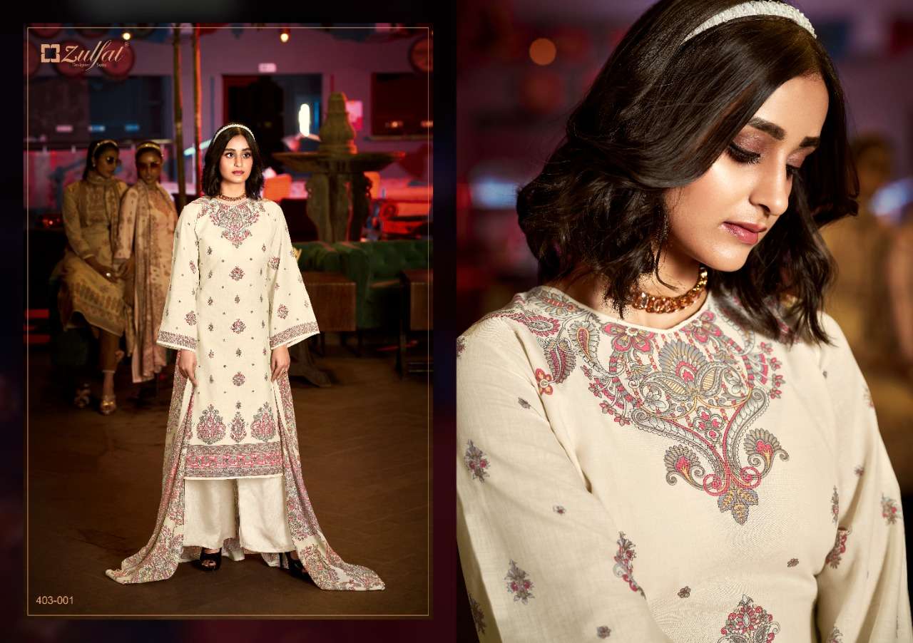 Zulfat Aline Catalog Daily Wear Pure Cotton Unstitched Women Dress Materials