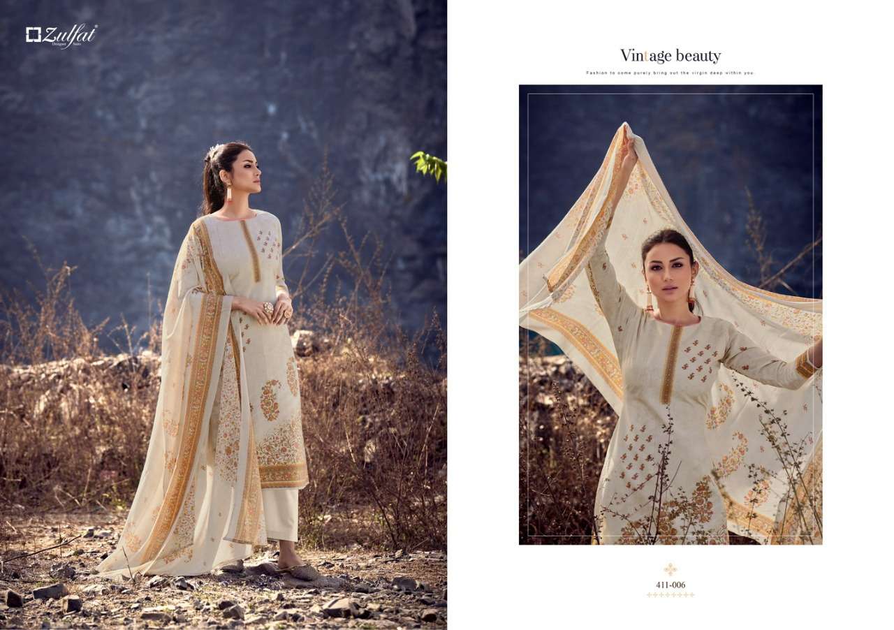 Zulfat Atrangi Catalog Designer Wear Pure Cotton Printed Ladies Dress Materials 