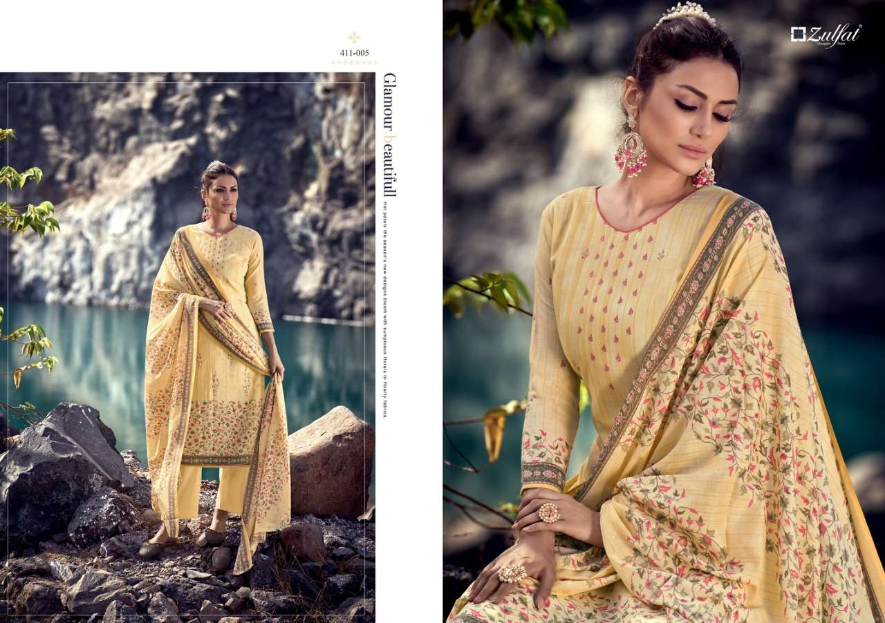 Zulfat Atrangi Catalog Designer Wear Pure Cotton Printed Ladies Dress Materials 