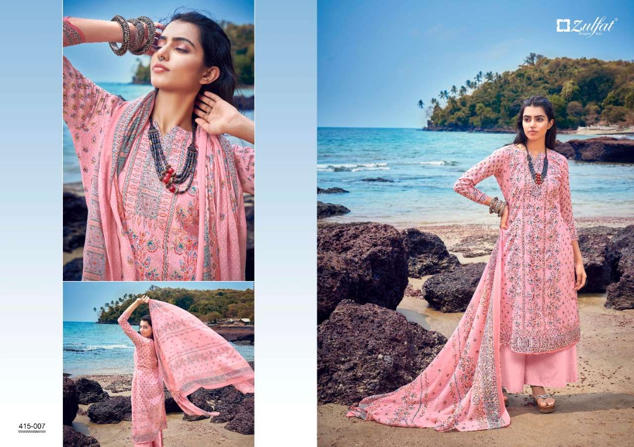 Zulfat Maria Catalog Casual Wear Pure Cotton Printed Ladies Dress Materials 