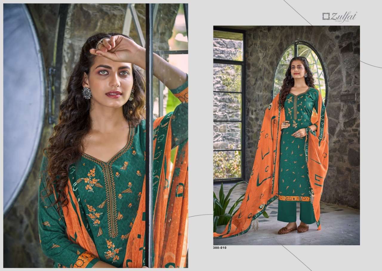 Zulfat Shanaya Catalog Designer Wear Cotton Printed Ladies Dress Materials