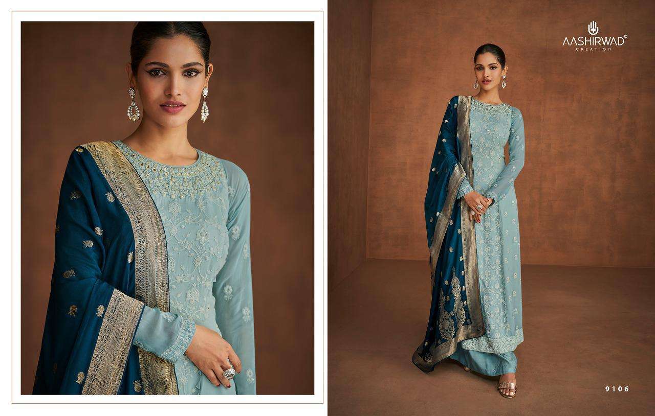 Aashirwad Noura 9105 Series Designer Salwar Kameez
