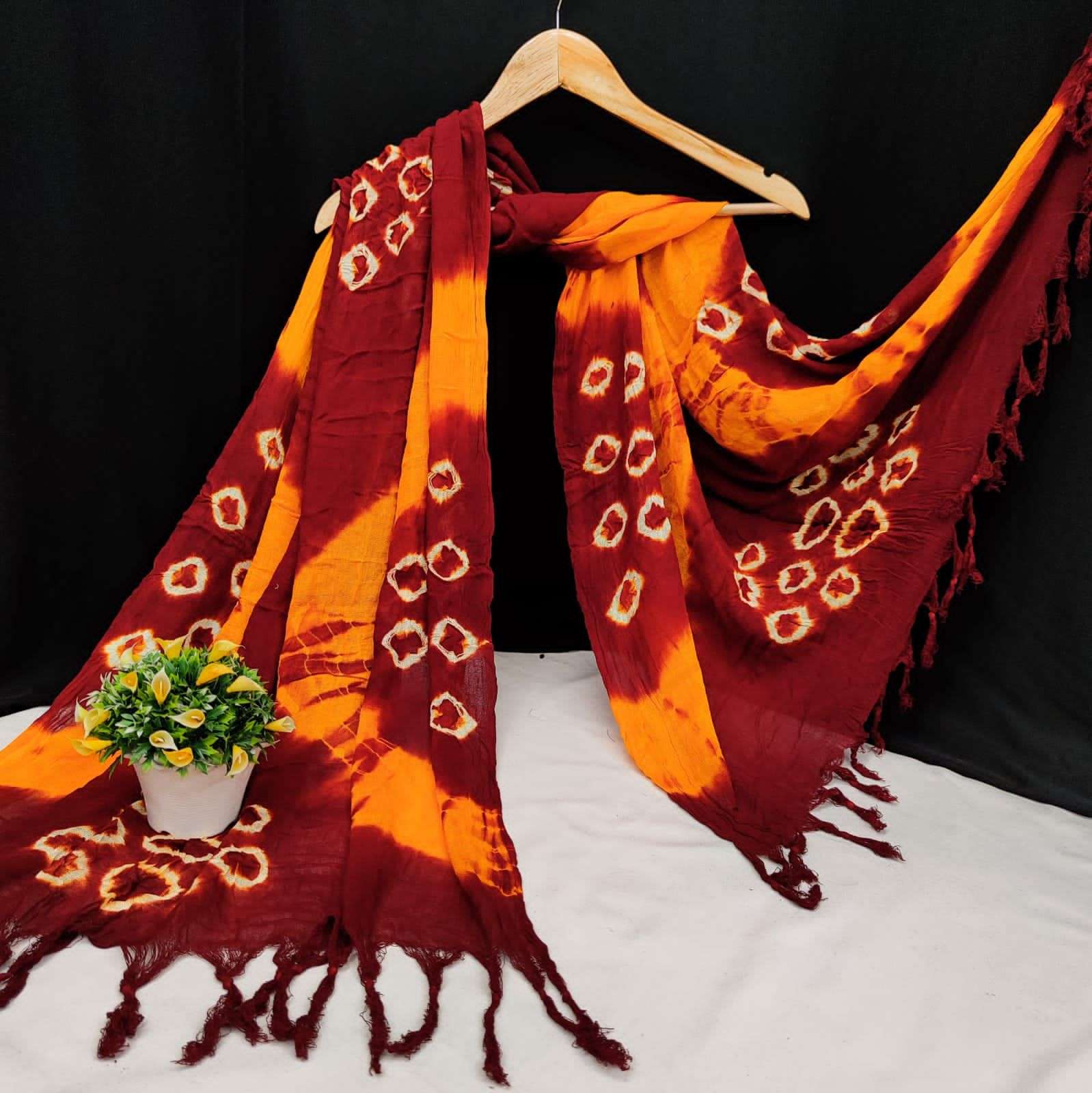 Bandhani Cotton Dupatta Summer Wear Cotton Bandhani Printed Dupatta Wholesale In Surat 