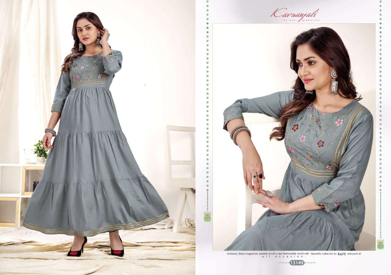 Kalaroop Zoya Vol 3 Catalog Party Wear Long Kurtis  