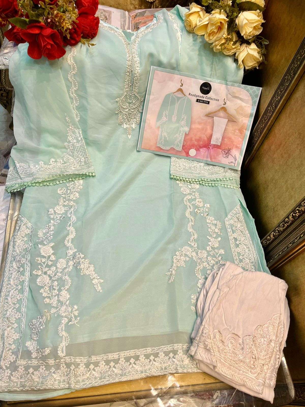 Mehboob Tex Luxury Pret Formal Wear Collection Readymade Top Bottom