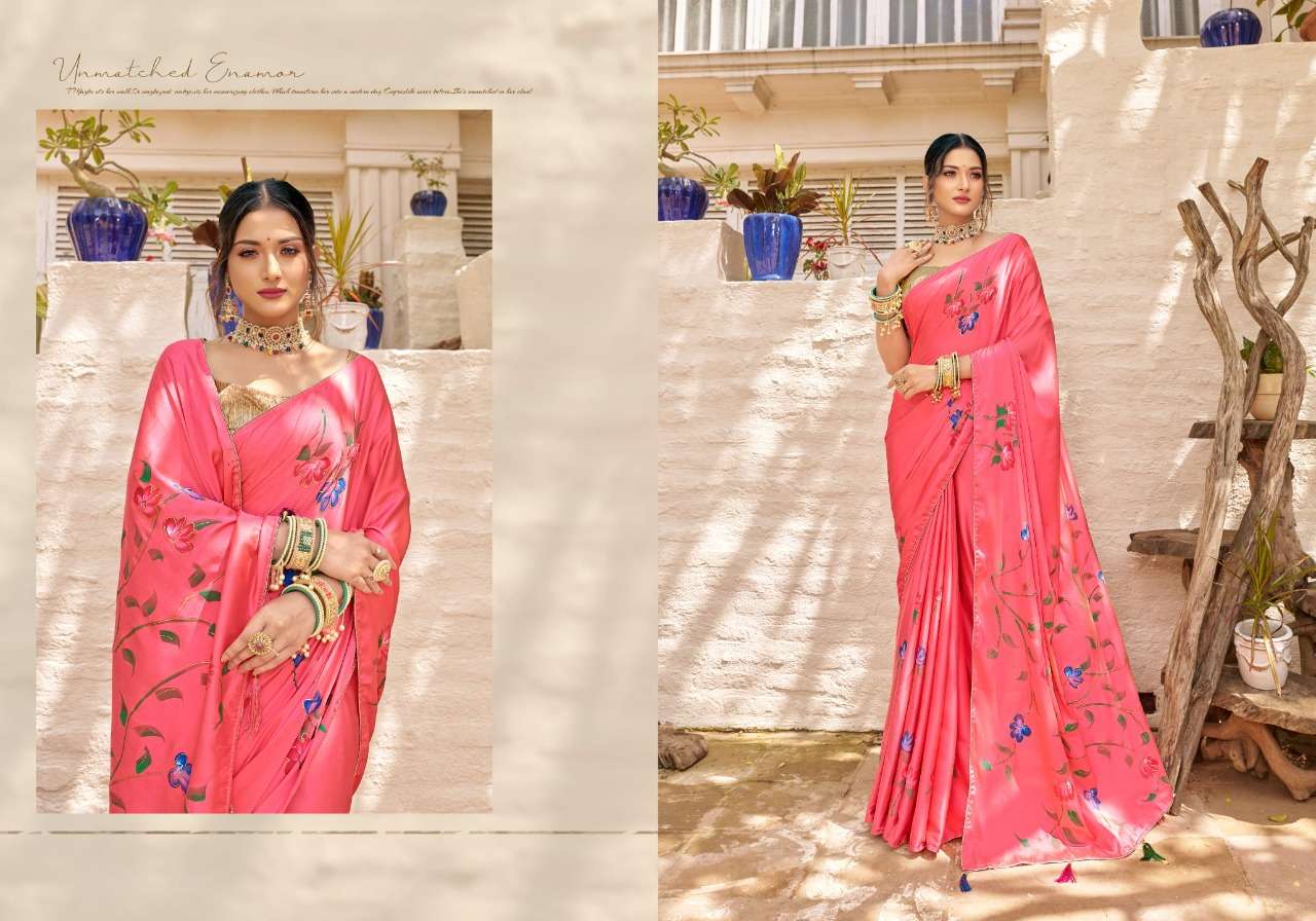 pink  peach designer sarees  Buy pink  Peach Color Sarees Online 