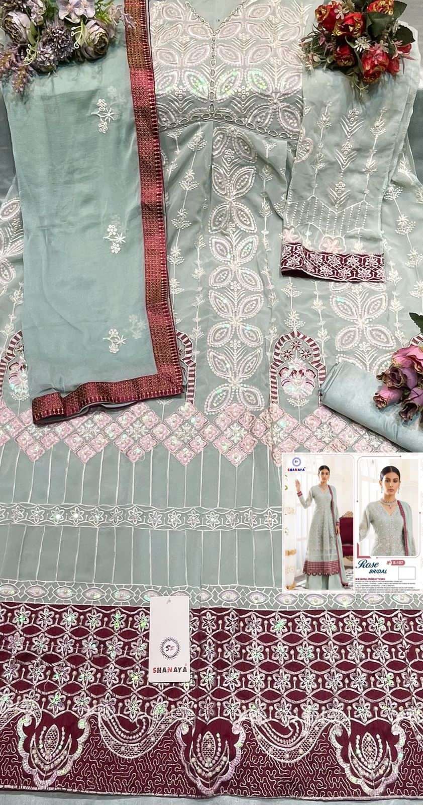Shanaya Rose Bridal S 107 Designer Wear Georgette Pakistani Salwar Kameez 