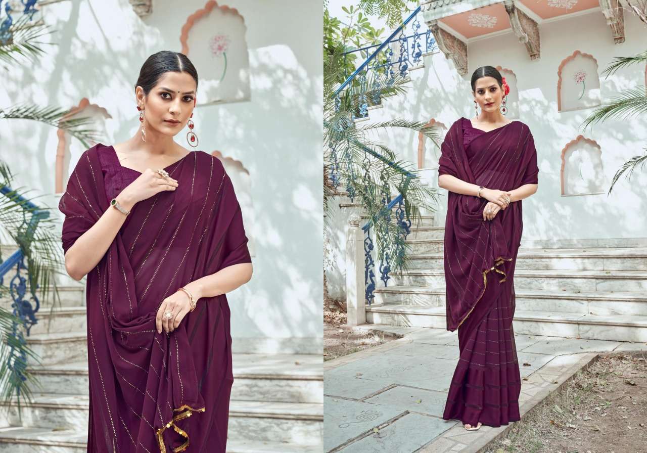 Ynf Gandhari Mukaish Catalog Fancy Wear Weightless Satin Style Saree Wholesale Rate In Surat 