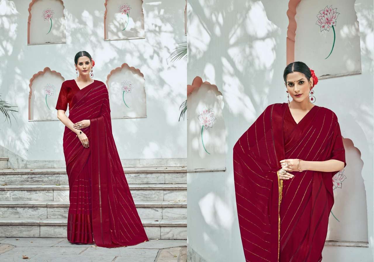 Ynf Gandhari Mukaish Catalog Fancy Wear Weightless Satin Style Saree Wholesale Rate In Surat 