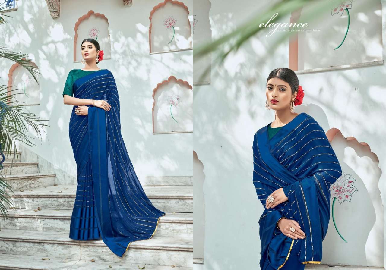 Ynf Gandhari Mukaish Catalog Fancy Wear Weightless Satin Style Saree Wholesale Rate In Surat 