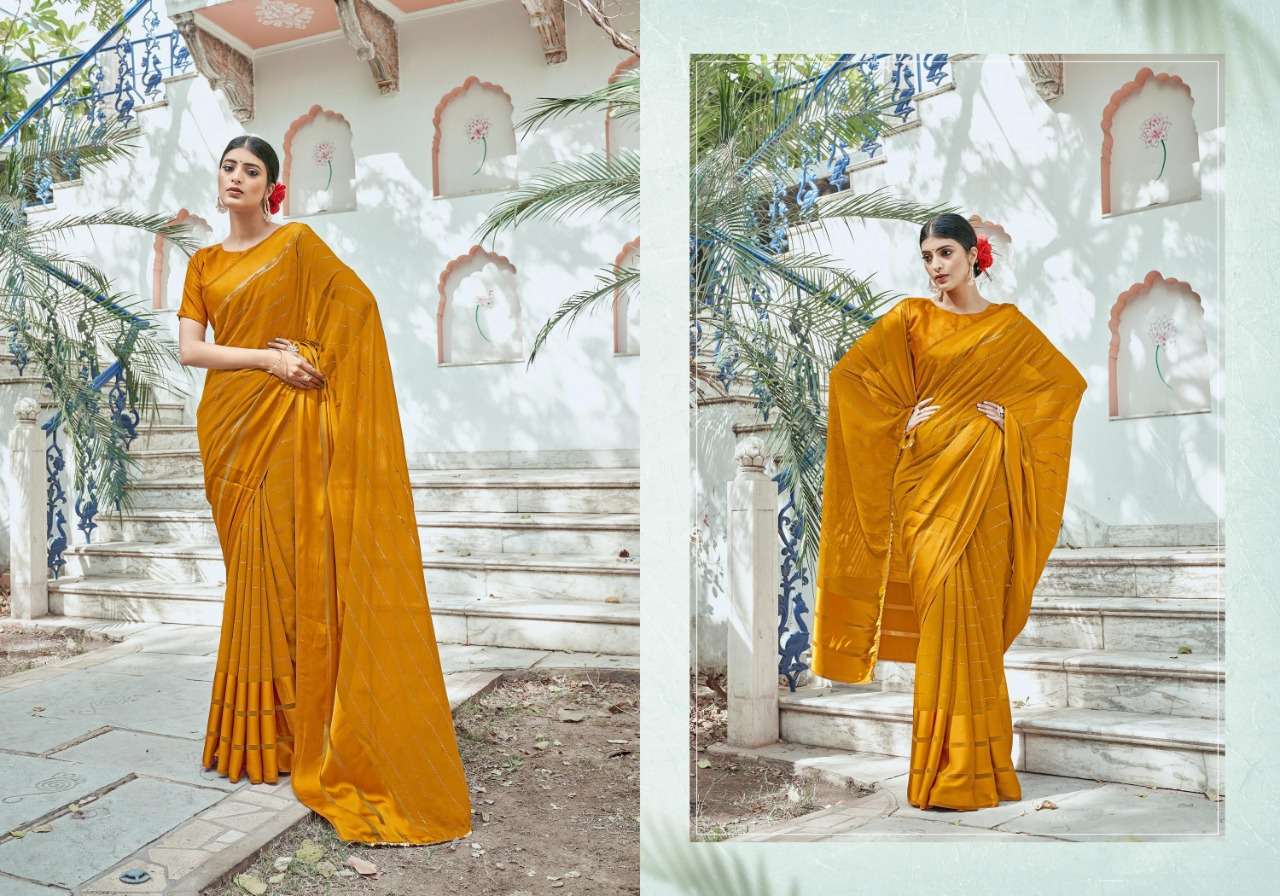 Ynf Gandhari Mukaish Catalog Fancy Wear Weightless Satin Style Saree Wholesale Rate In Surat 