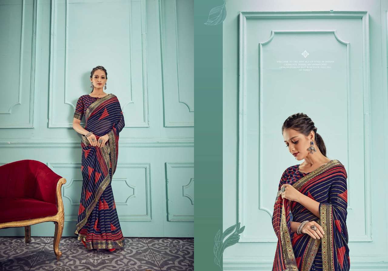 Ynf Snusha Georgette Catalog Fancy Wear Georgette Printed Sarees