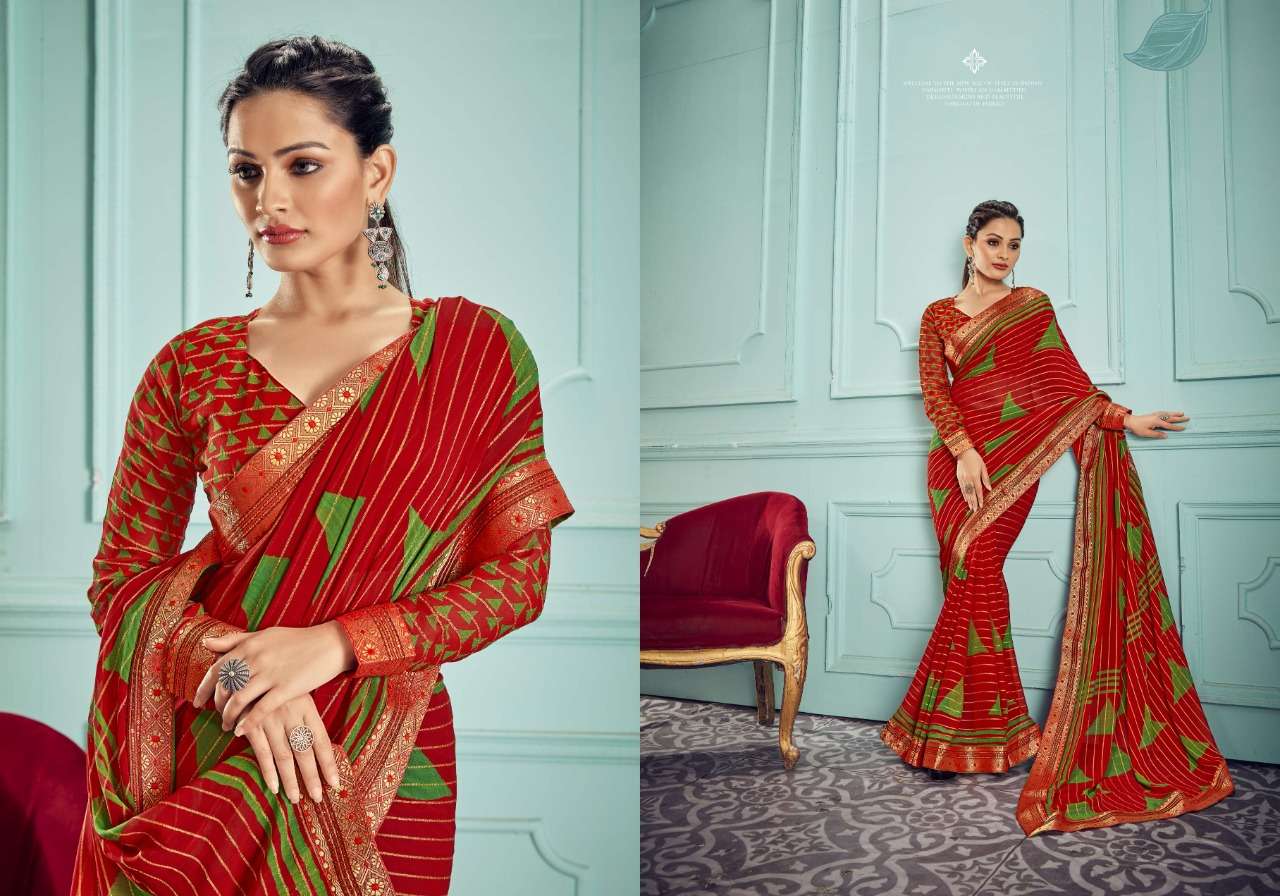 Ynf Snusha Georgette Catalog Fancy Wear Georgette Printed Sarees