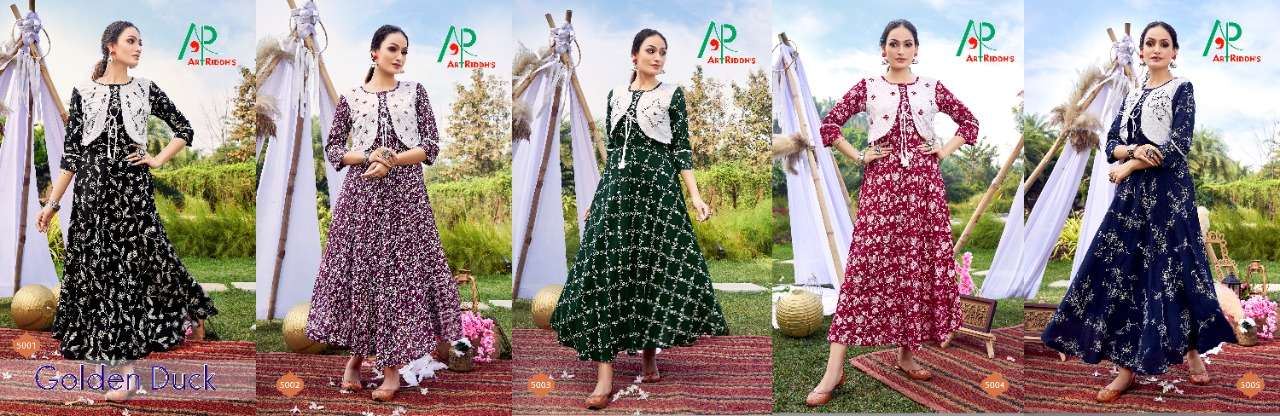 AR launching GOLDEN DUCK Gown style Kurtis