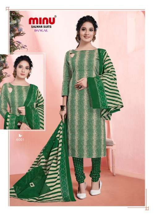 Minu Dangal Cotton Printed Dress Material-10P Catalogue