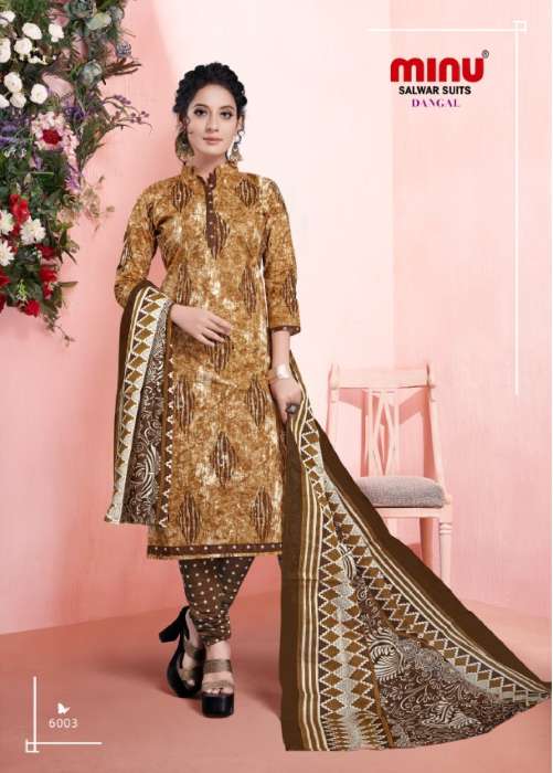 Minu Dangal Cotton Printed Dress Material-10P Catalogue