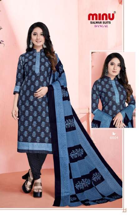 Minu Dangal Cotton Printed Dress Material-10P Catalogue
