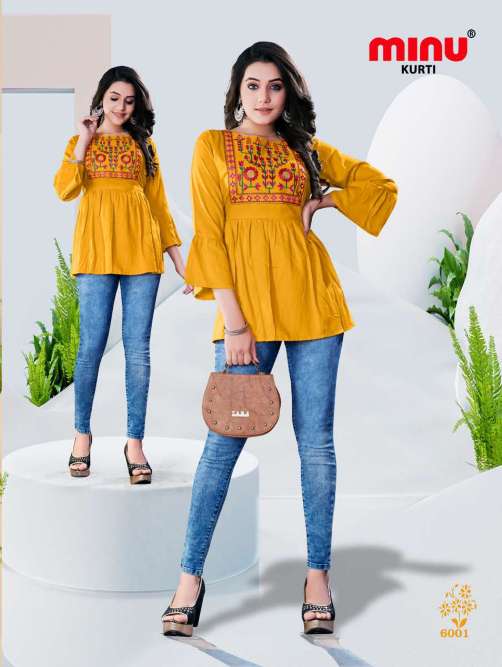 Minu GORGEOUS Vol-6 Rayon  Top-5P Catalog