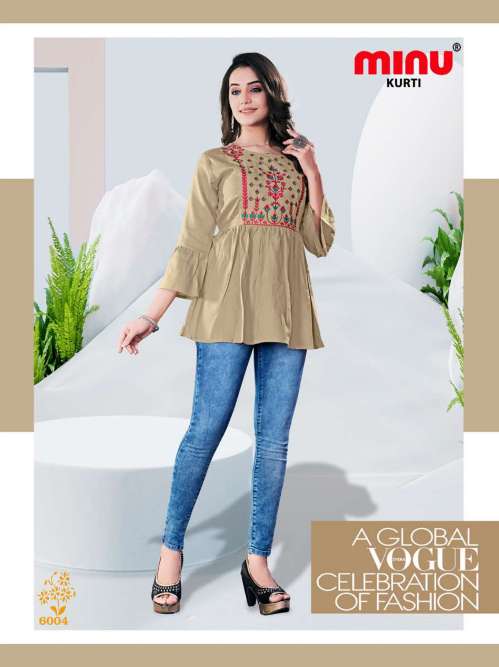 Minu GORGEOUS Vol-6 Rayon  Top-5P Catalog